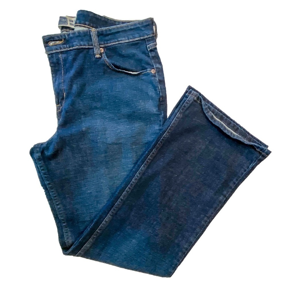 LEVI Signature Jeans Modern Straight Dark Denim Distressed Plus 16W ❤️